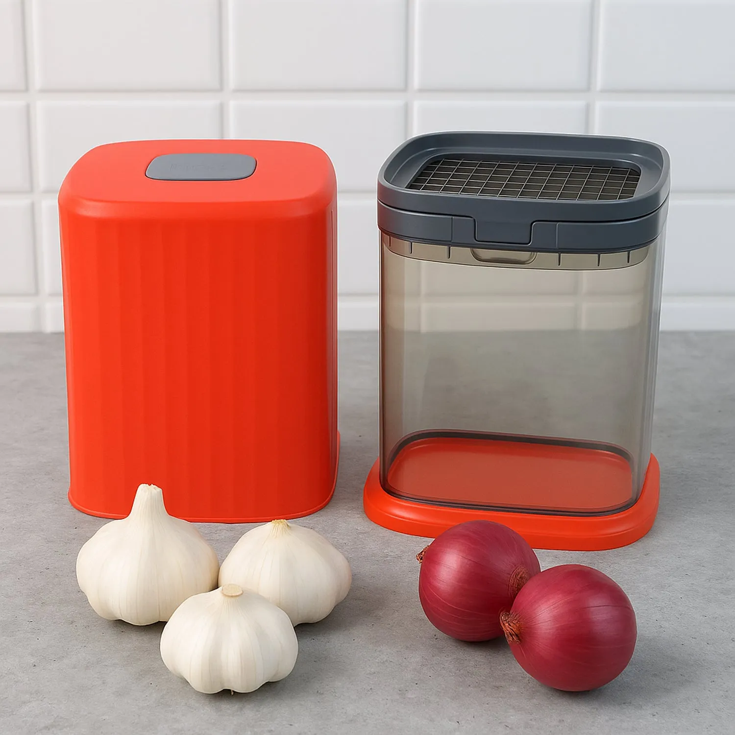 Onion Chopper – Multipurpose Manual Press with Storage Box - Detailed Feature View 2