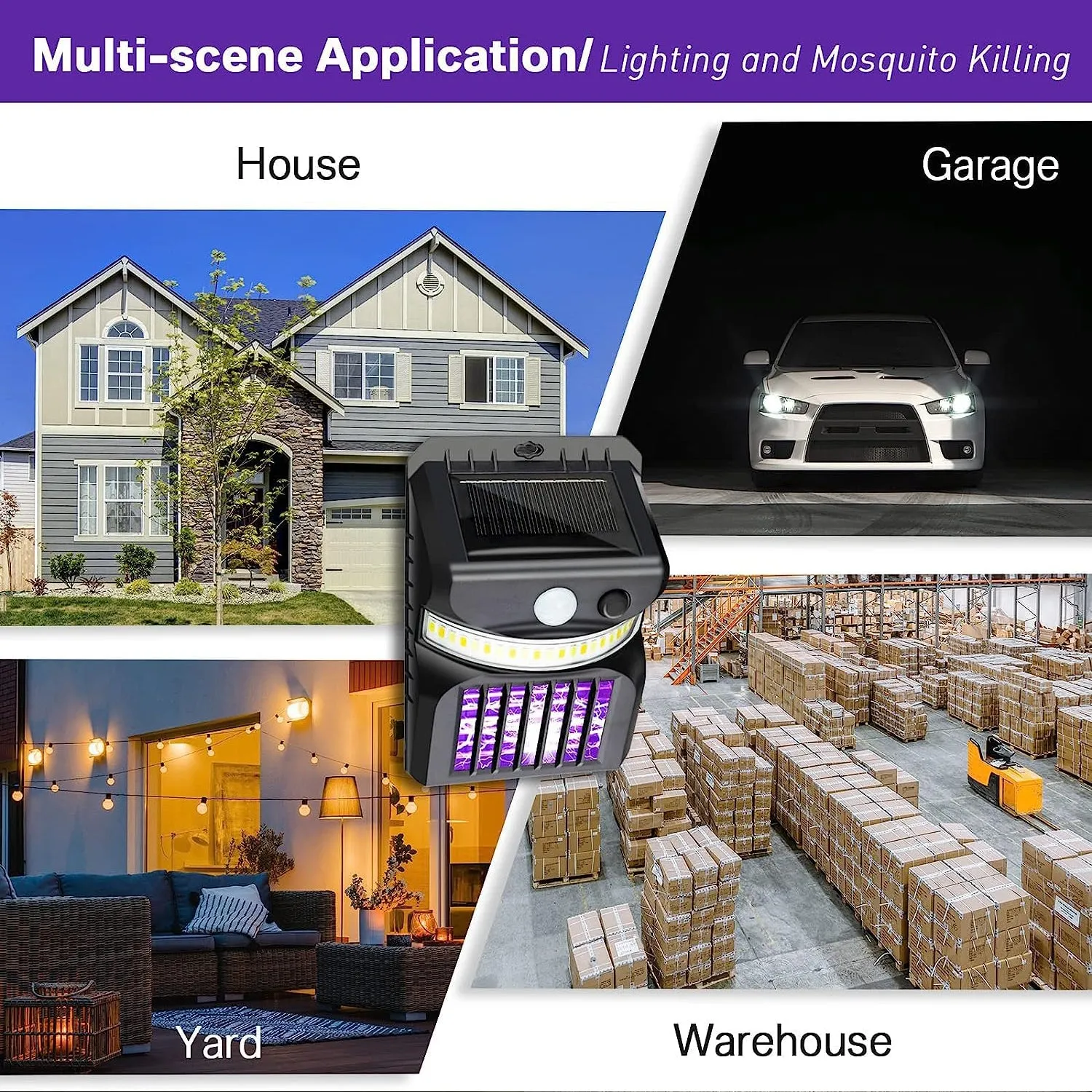 Solar Bug Zapper – 2-in-1 Motion Sensor Light | Garden Vera - Detailed Feature View 7