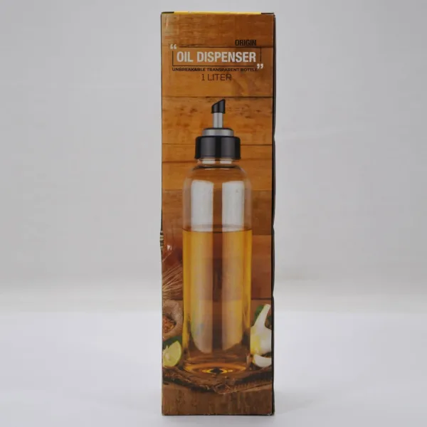 Plastic Oil Dispenser – 1 Litre Transparent Bottle | Vastate