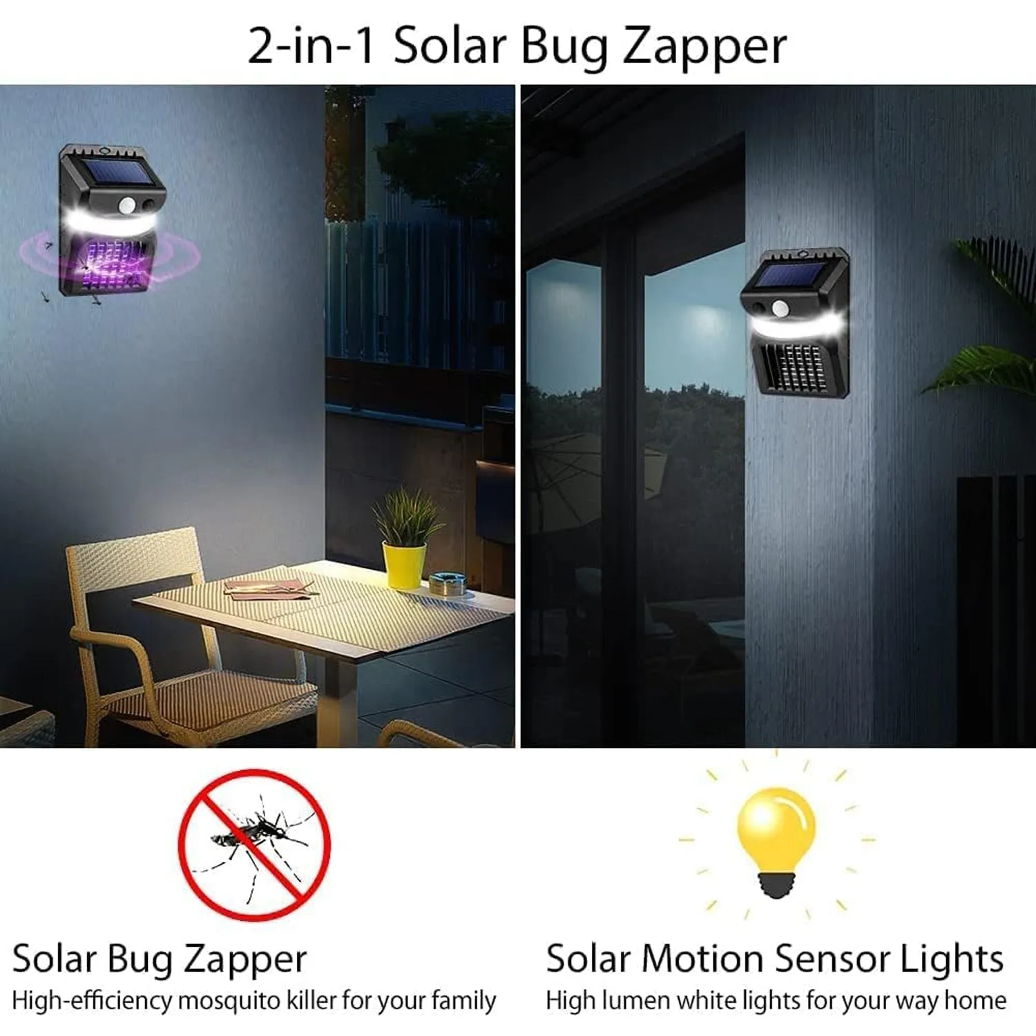 Solar Bug Zapper – 2-in-1 Motion Sensor Light | Garden Vera - Detailed Feature View 8