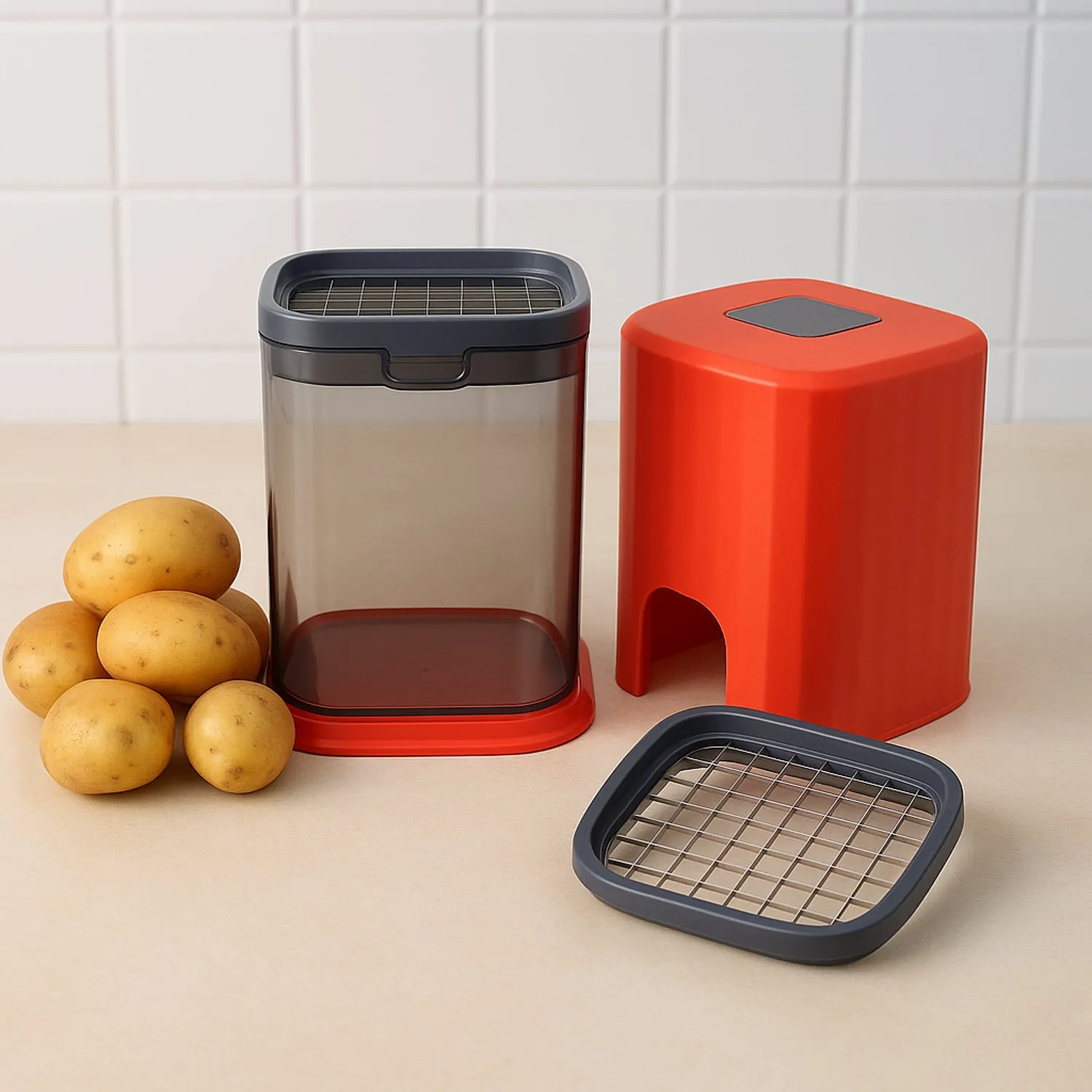 Onion Chopper – Multipurpose Manual Press with Storage Box - Detailed Feature View 3