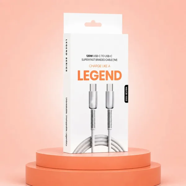 Ultra Fast 120W USB C to Type C Charging Cable – High-Speed Data and Power