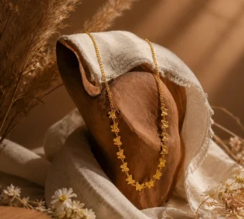 Gold Butterfly Necklace with Matching Earrings for Elegant Everyday Festive Look