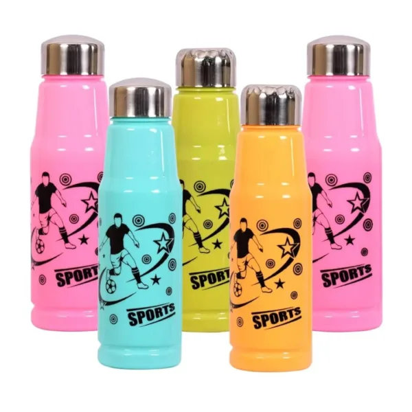 500ml Sports Water Bottle – Leak-Proof, BPA-Free Plastic Bottle for Gym, Travel & Outdoor (Random Color-Pack of 1)