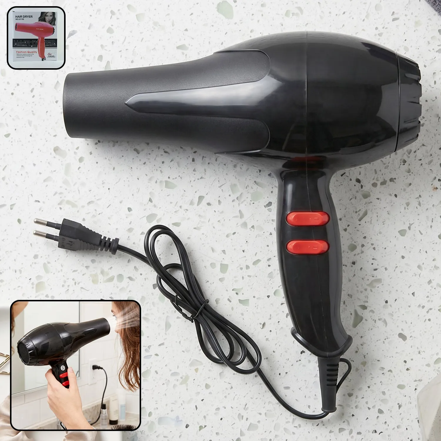 Premium Portable Hair Dryer – Compact & Foldable for Travel Use - Buy Online at Alikart
