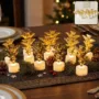 Premium Golden Christmas Tree LED Tealight Candles for Home and Festive Decor (12 Pc Set) - Buy Online at Alikart