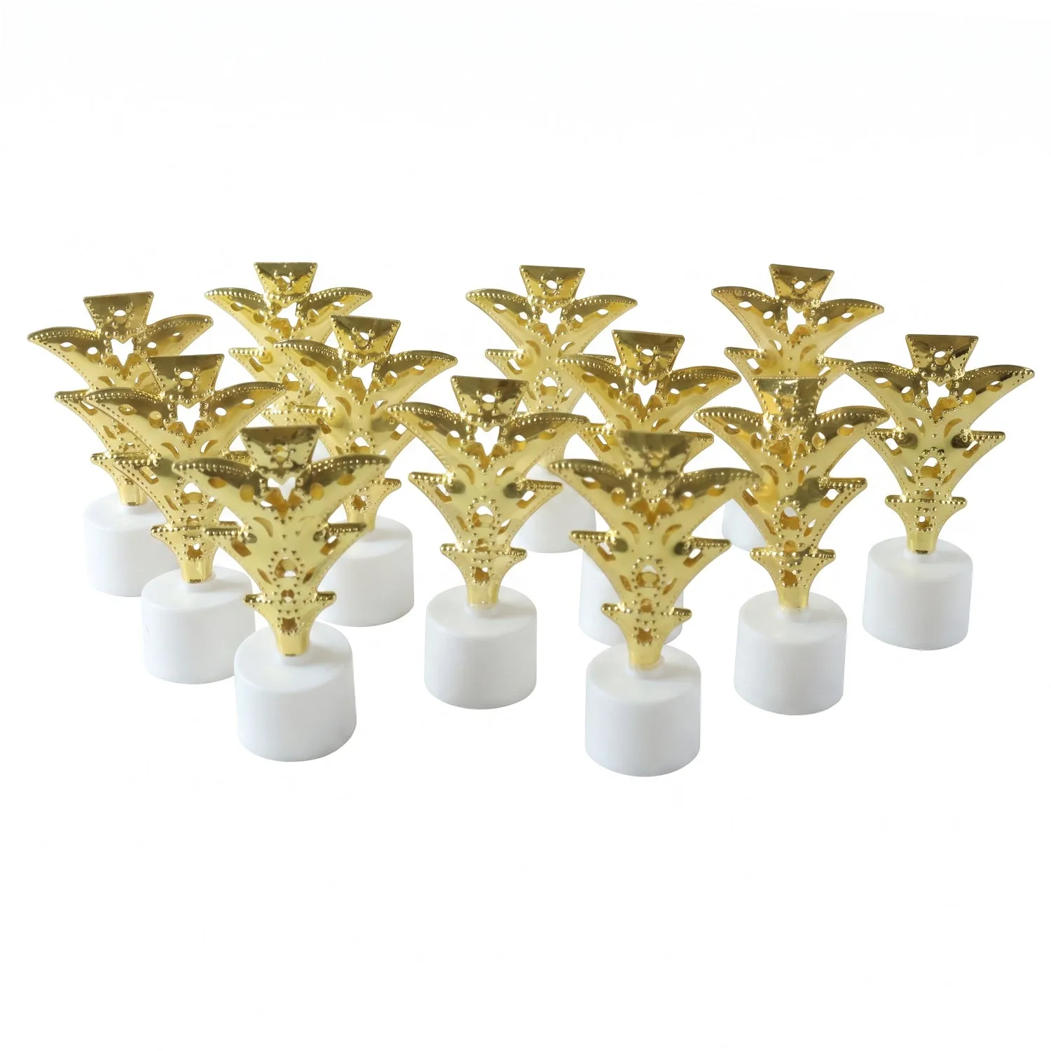 Golden Christmas Tree LED Tealight Candles for Home and Festive Decor (12 Pc Set) - Detailed Feature View 4