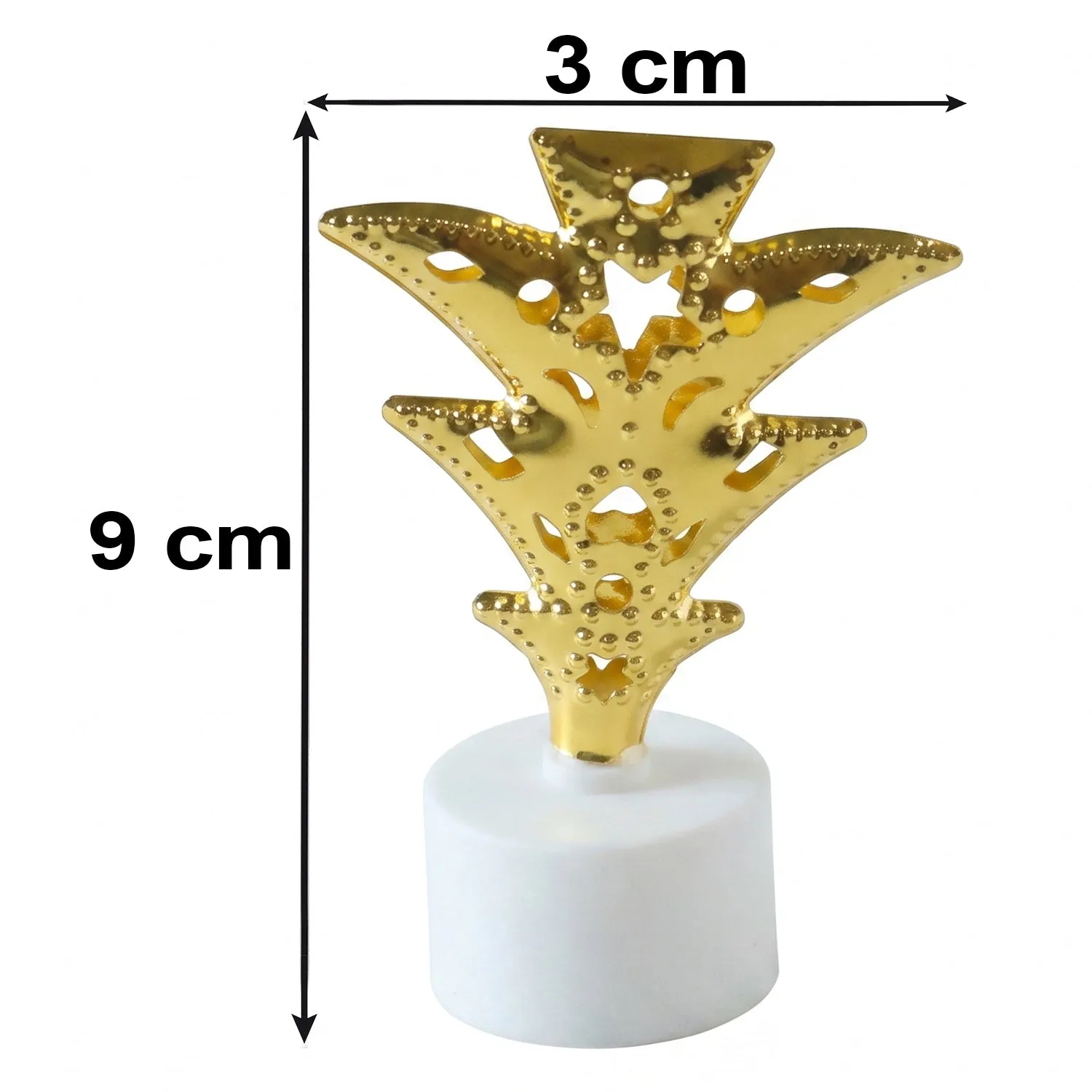 Golden Christmas Tree LED Tealight Candles for Home and Festive Decor (12 Pc Set) - Detailed Feature View 5
