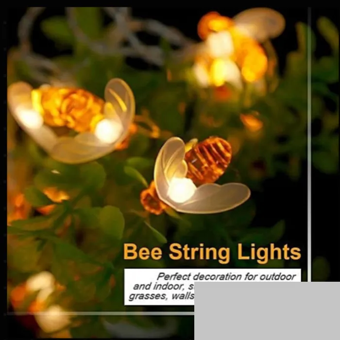 Premium Bee LED String Light – 16 Decorative Lamps for Garden, Bedroom & Festive Decoration - Buy Online at Alikart