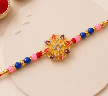 Floral Rakhi – Beautiful Beaded Gift for Brothers