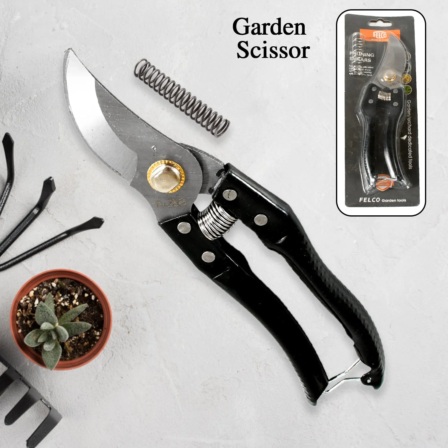 Premium Garden Shears – High Carbon Steel Blades, Non-Slip Grip | Velvet Wipe - Buy Online at Alikart