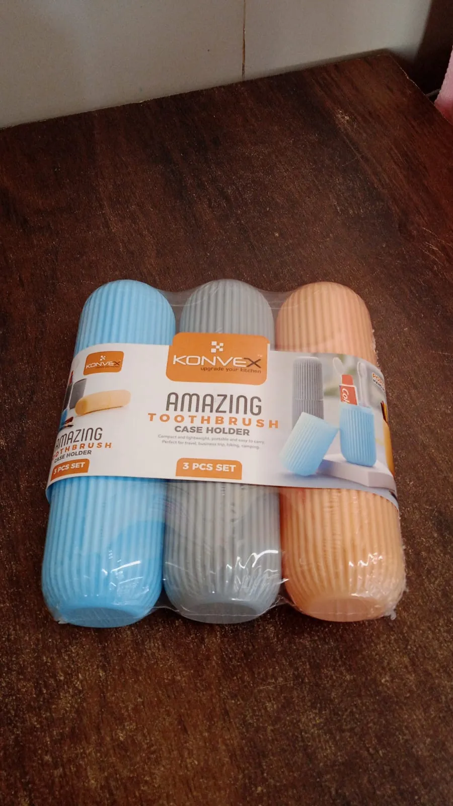 Travel Toothbrush Holder – 3 Pc Multicolor Kit | Konvex - Detailed Feature View 7