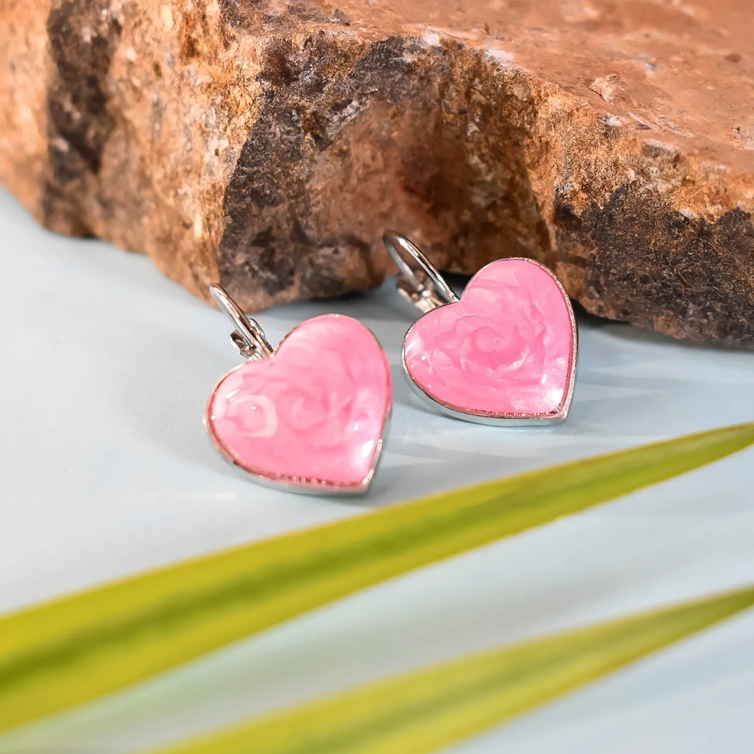 Premium Heart-Shaped Earrings for Women – Sparkling Gemstone Set | HV - Buy Online at Alikart