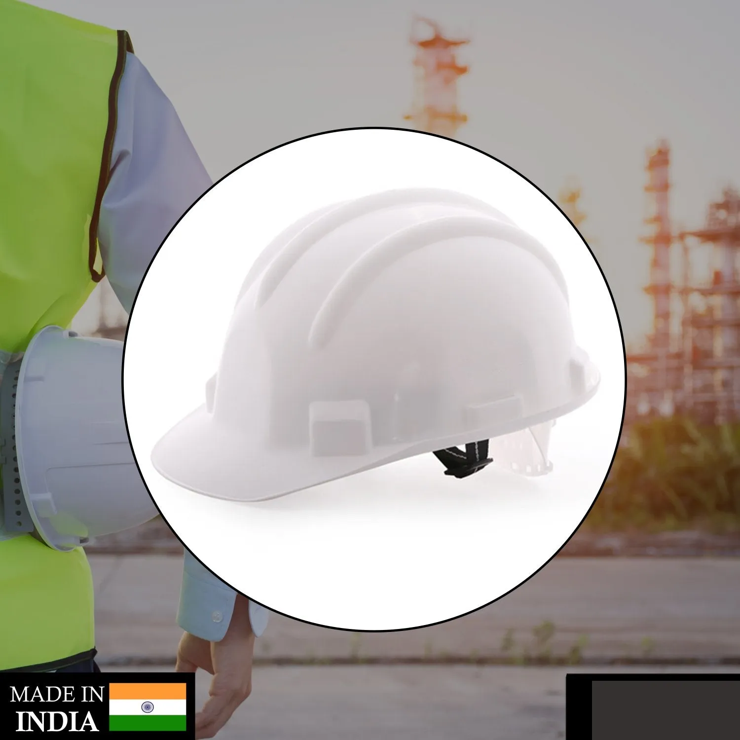 Construction Safety Helmet – Anti-Smashing Head Protection | Velvet Wheels - Detailed Feature View 1