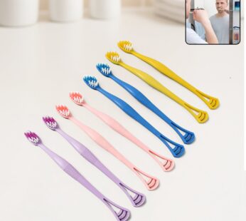 2-in-1 Toothbrush Tongue Scraper – Soft Bristles & 8 Pcs | BrushedUp