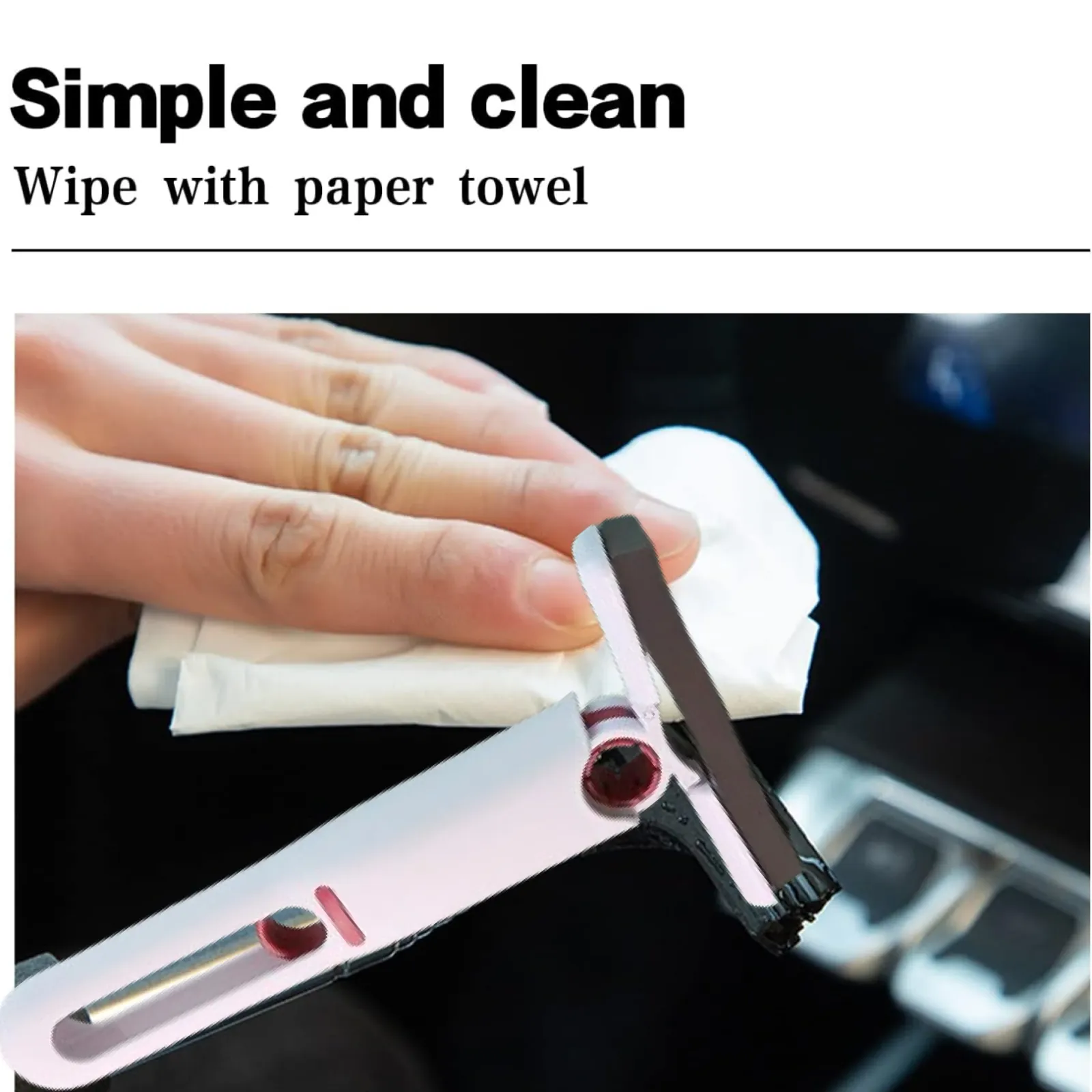 Silicone Wiper – 2-in-1 Streak-Free Window & Car Cleaner - Detailed Feature View 1
