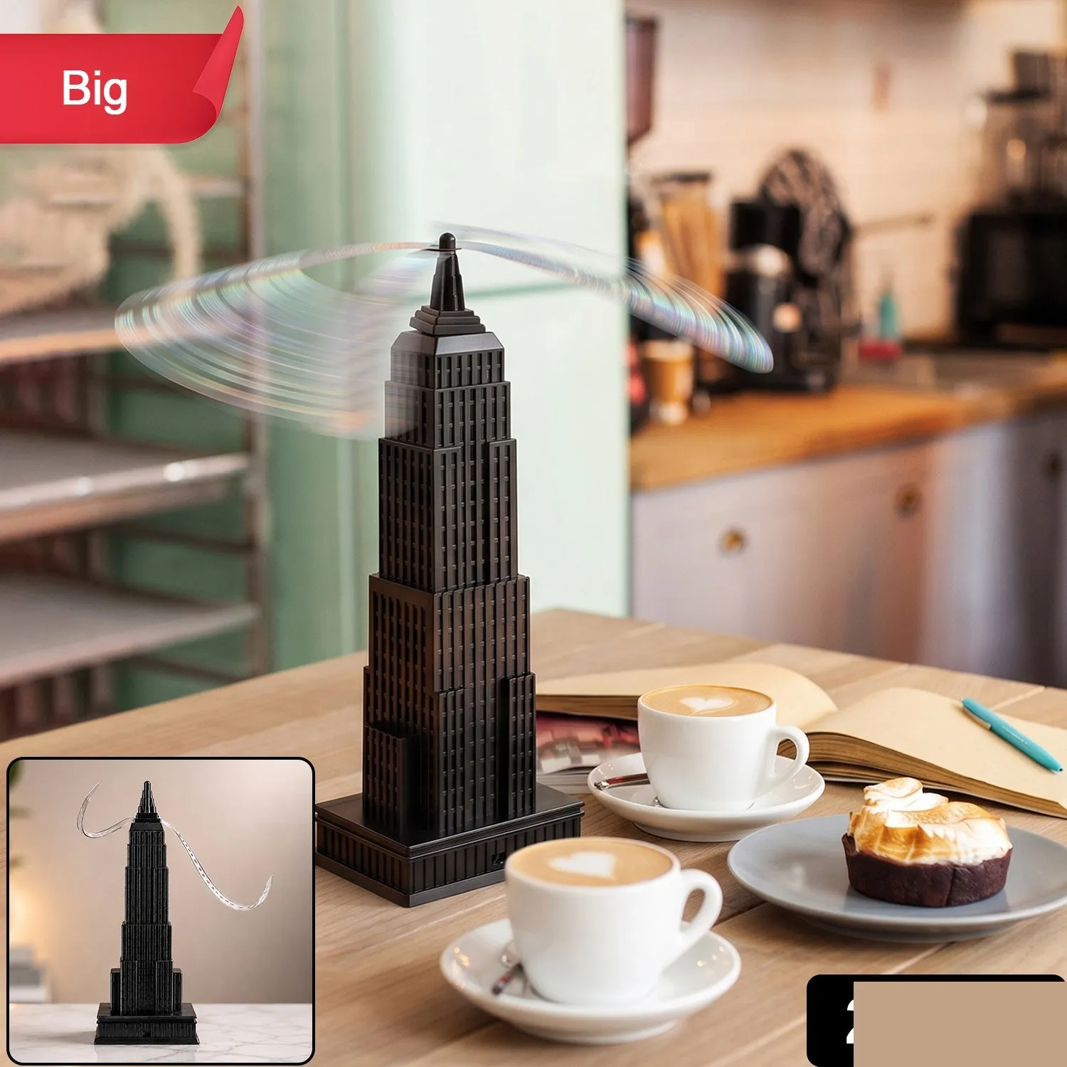 Big Tabletop Fly Repeller Fan Large Tower Design Food Protection (1 Pc) - Detailed Feature View 1