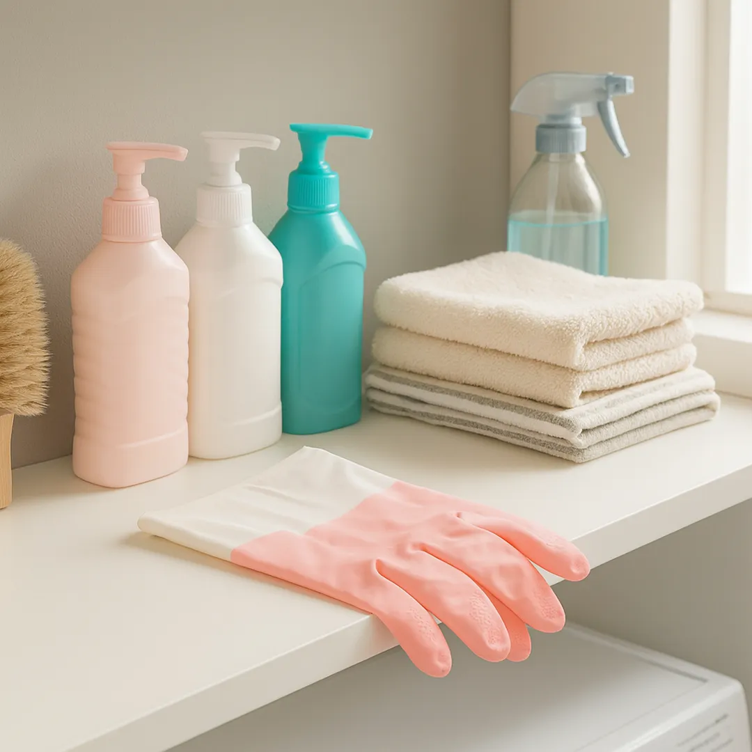 Large Waterproof Cleaning Gloves – Durable Reusable Rubber Pair - Detailed Feature View 8