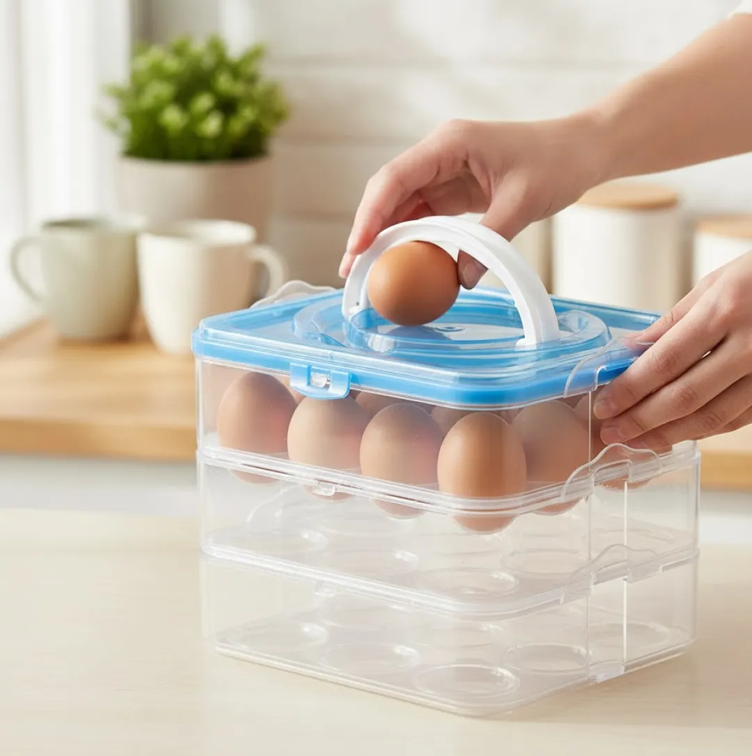 Premium Refrigerator Egg Storage Box – 36-Grid, 3-Layer | Organivo - Buy Online at Alikart