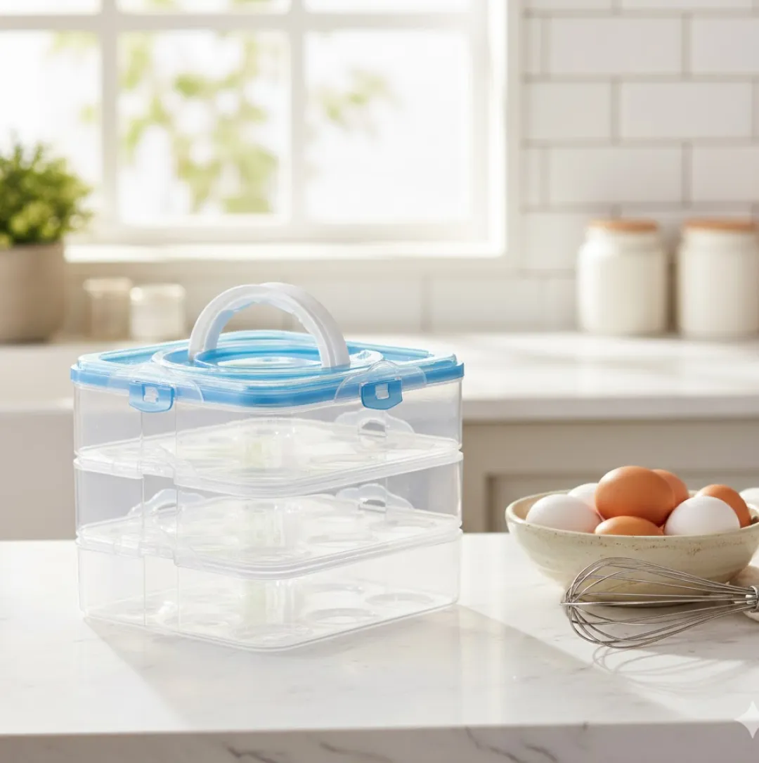 Refrigerator Egg Storage Box – 36-Grid, 3-Layer | Organivo - Detailed Feature View 2