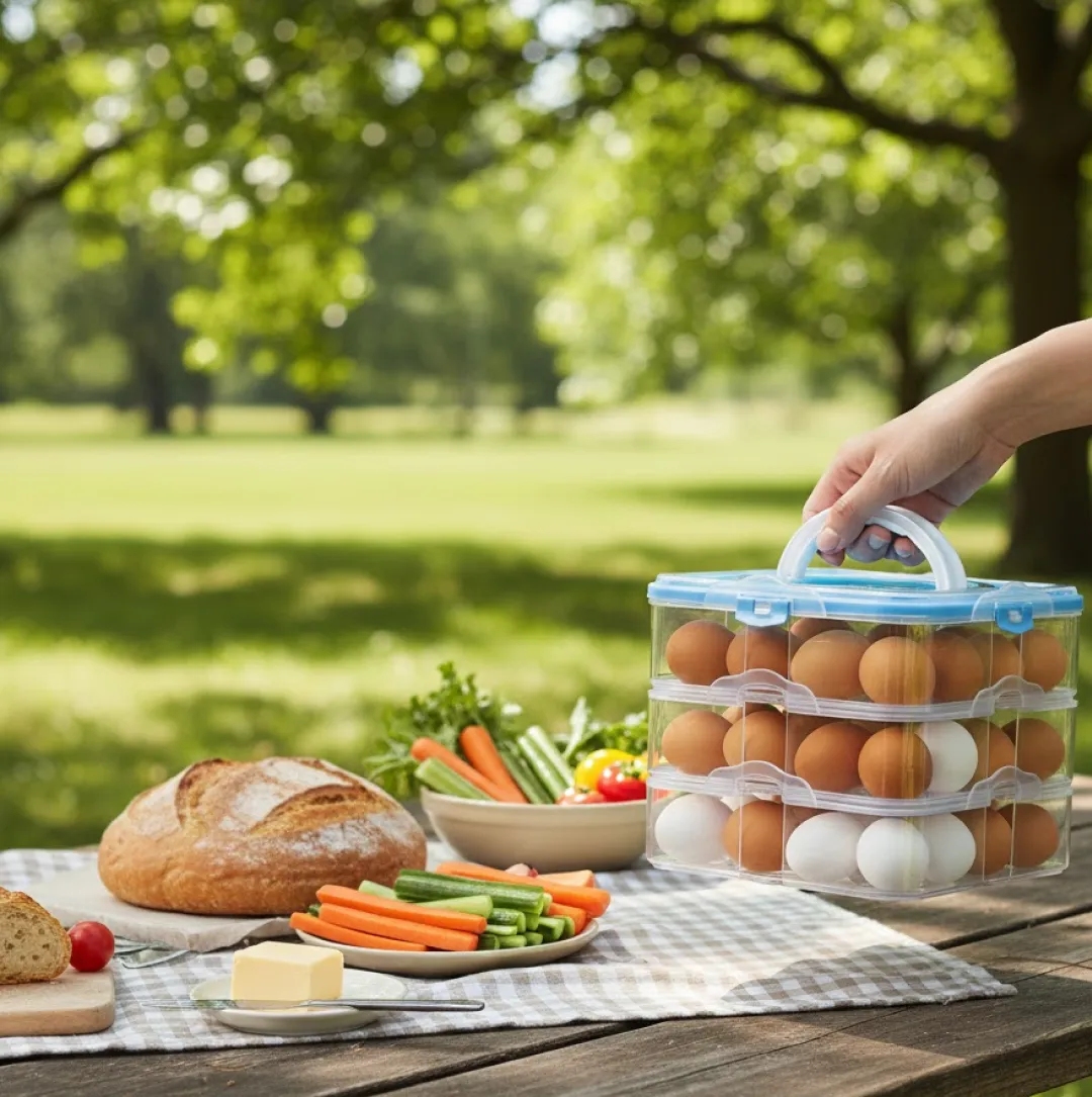Refrigerator Egg Storage Box – 36-Grid, 3-Layer | Organivo - Detailed Feature View 4