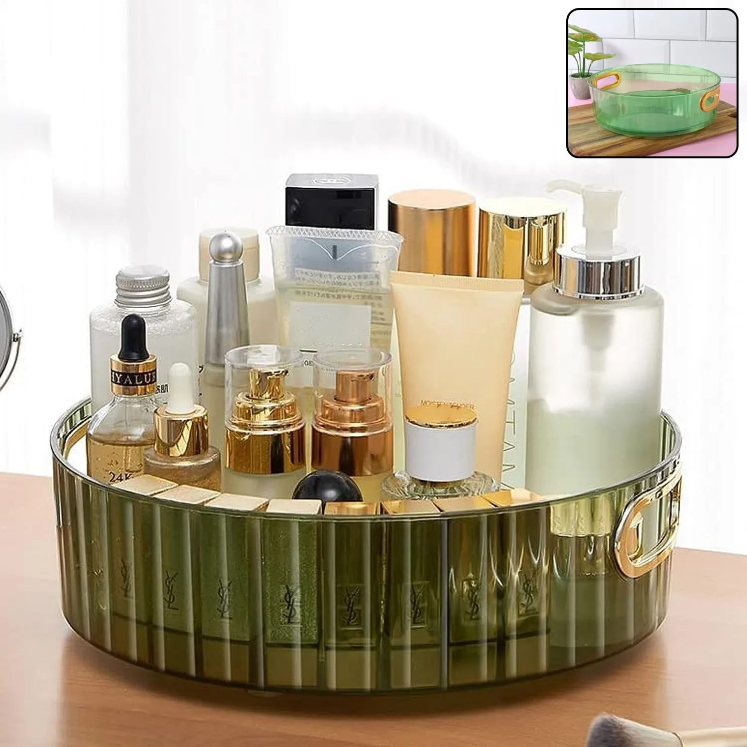Premium Rotating Storage Rack – Multipurpose Organizer with Handles - Buy Online at Alikart