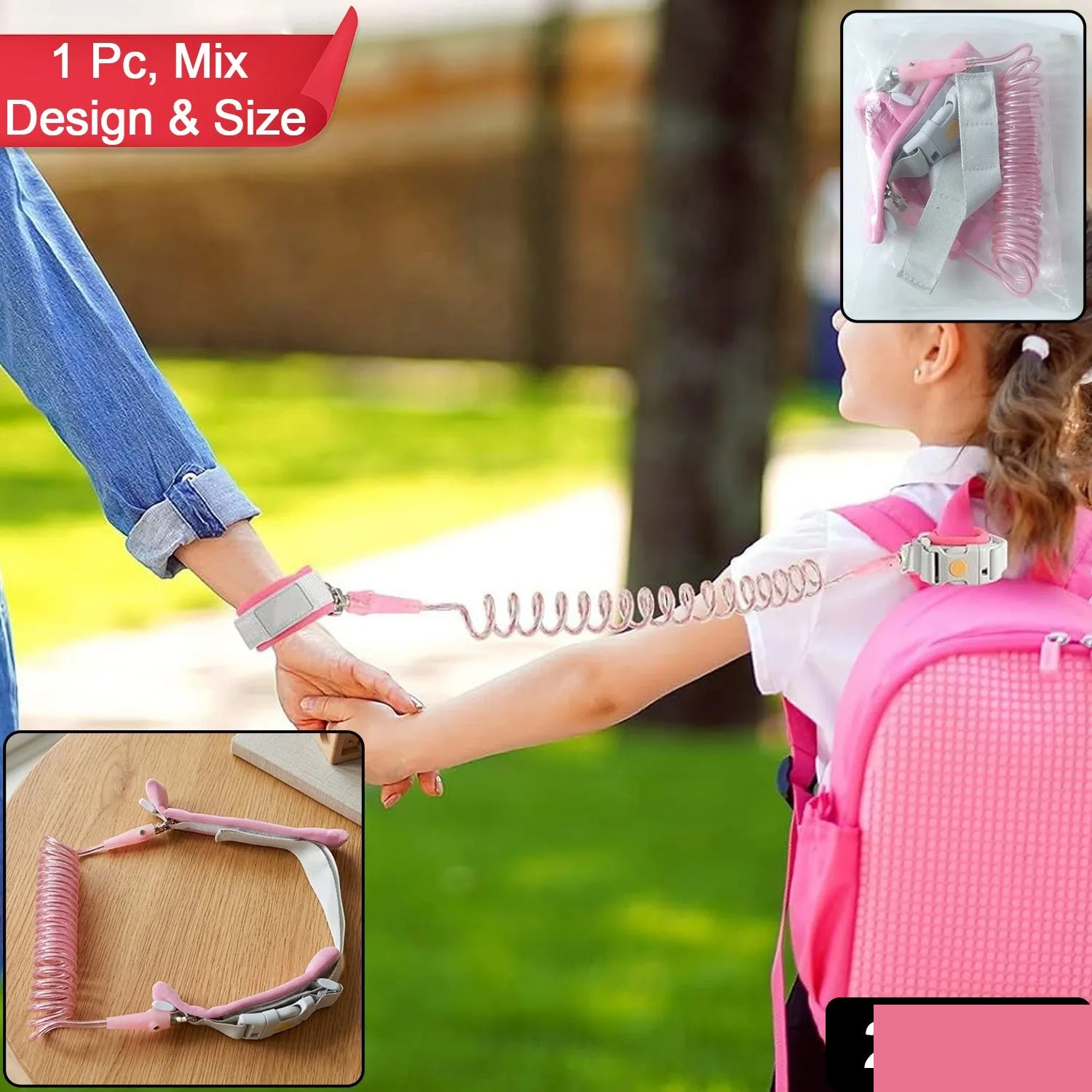 Kids Safety Wrist Link Strap – Adjustable & Secure Child Protection - Detailed Feature View 1