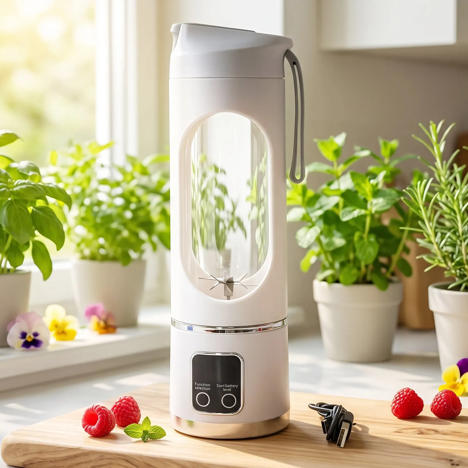 Portable USB Rechargeable Juicing Cup Blender for Smoothies, Shakes and Travel - Detailed Feature View 3