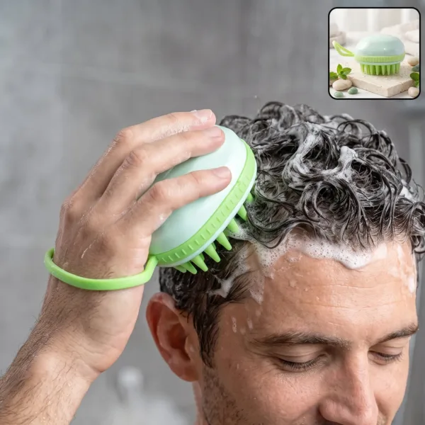 Silicone Scalp Massage Shampoo Brush for Daily Hair Washing and Shower Care (1 Pc)