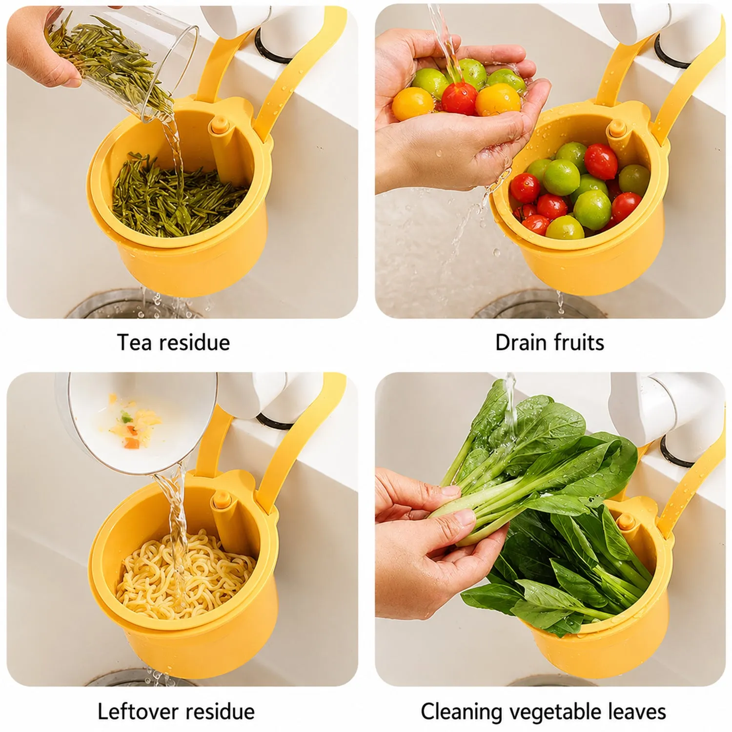 Plastic Hanging Kitchen Sink Drain Basket and Food Strainer with Handle (1 Pc) - Detailed Feature View 6