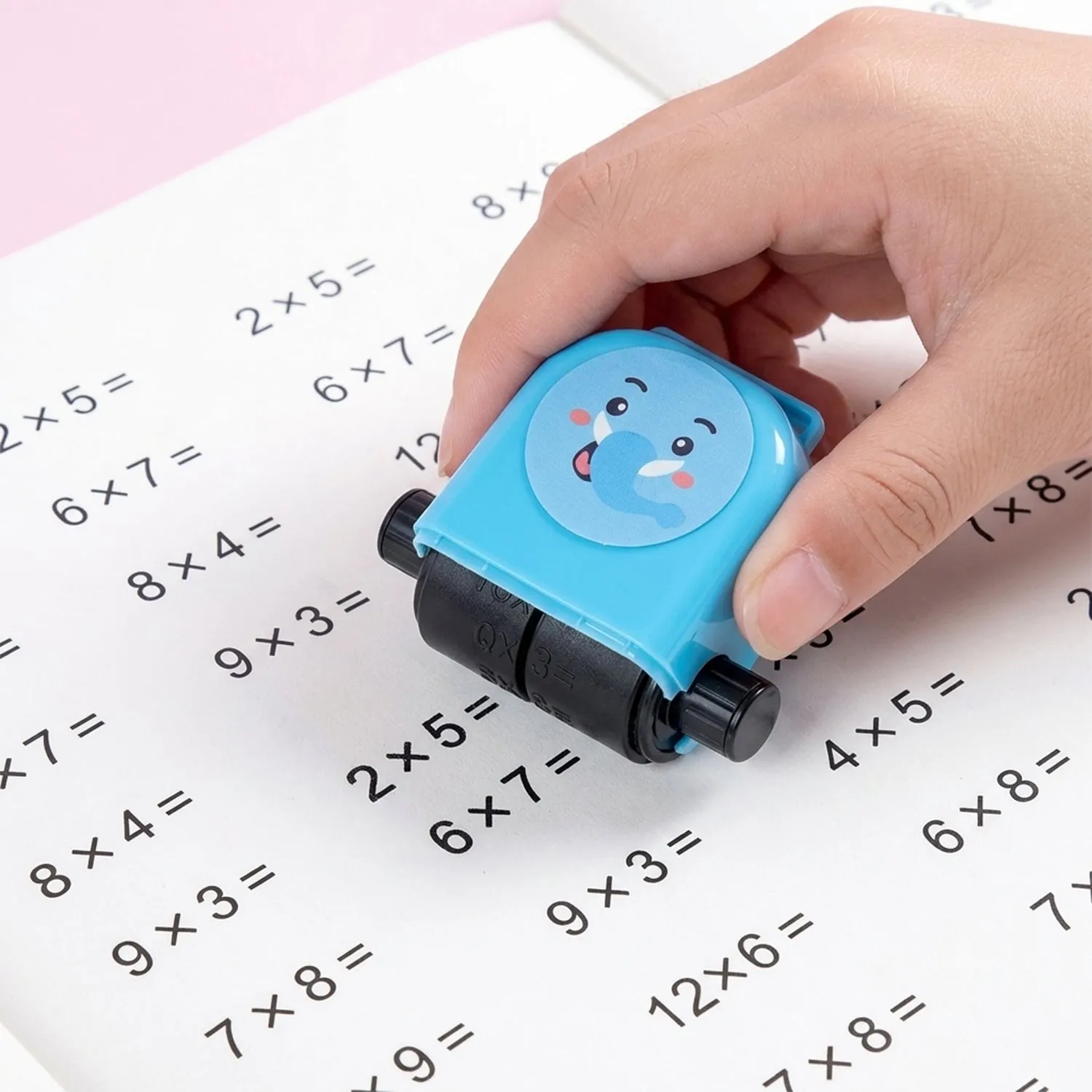 Kids Multiplication Practice Math Roller Stamp with Refillable Ink Bottle (1 Pc) - Detailed Feature View 7