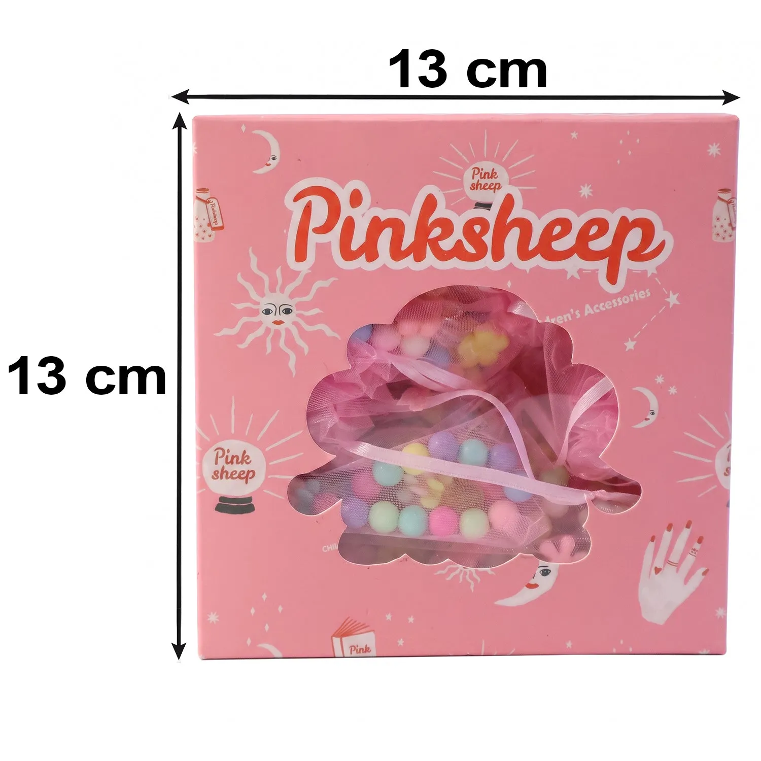 Kids Bead Necklace and Bracelet Jewellery Set with Gift Box for Dress-Up (6 Pc) - Detailed Feature View 5