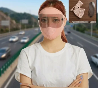 Reusable Soft Cloth Face Mask with a Removable Eye Shield and Ear Loops (1 Pc)