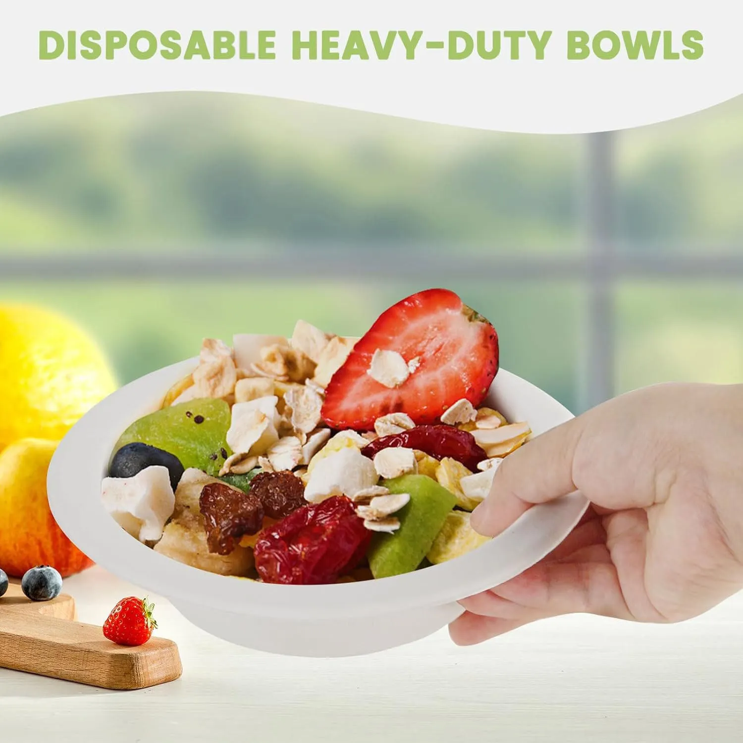 Compostable Bagasse Bowl 240ml – Eco-Friendly 10 Pc Set - Detailed Feature View 6