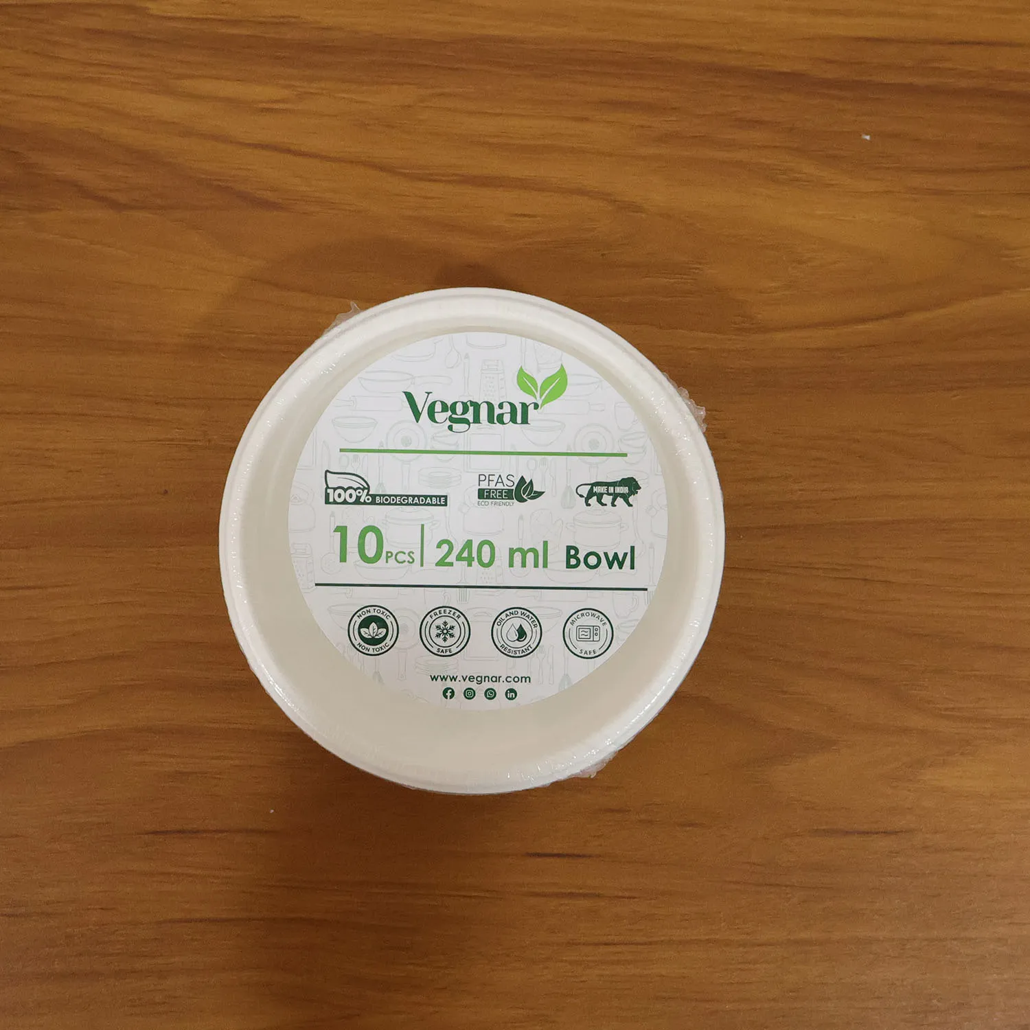 Compostable Bagasse Bowl 240ml – Eco-Friendly 10 Pc Set - Detailed Feature View 7