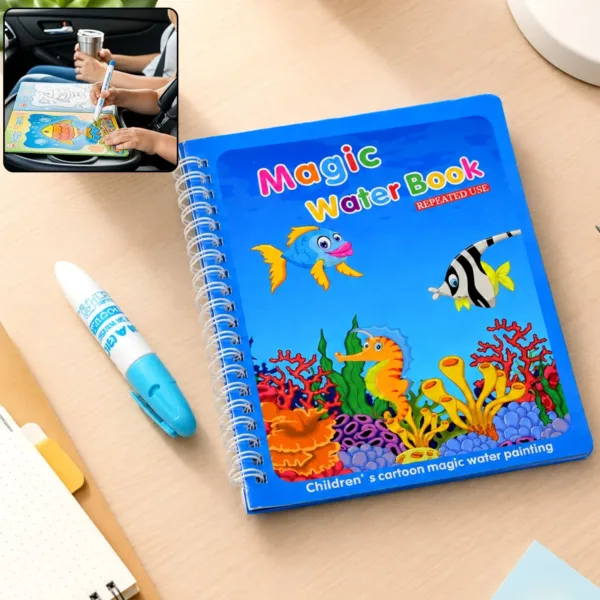 Magic Water Coloring Book – Reusable Mess-Free Fun for Kids | Inventive Play