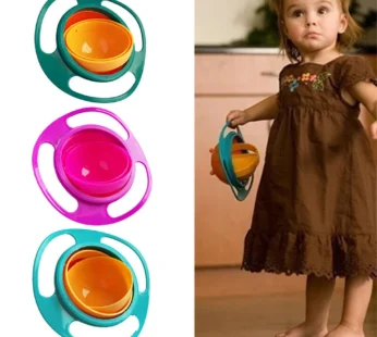 Spill-Proof Gyro Bowl – 360° Rotating Toddler Feeding Dish | Baby Ladle