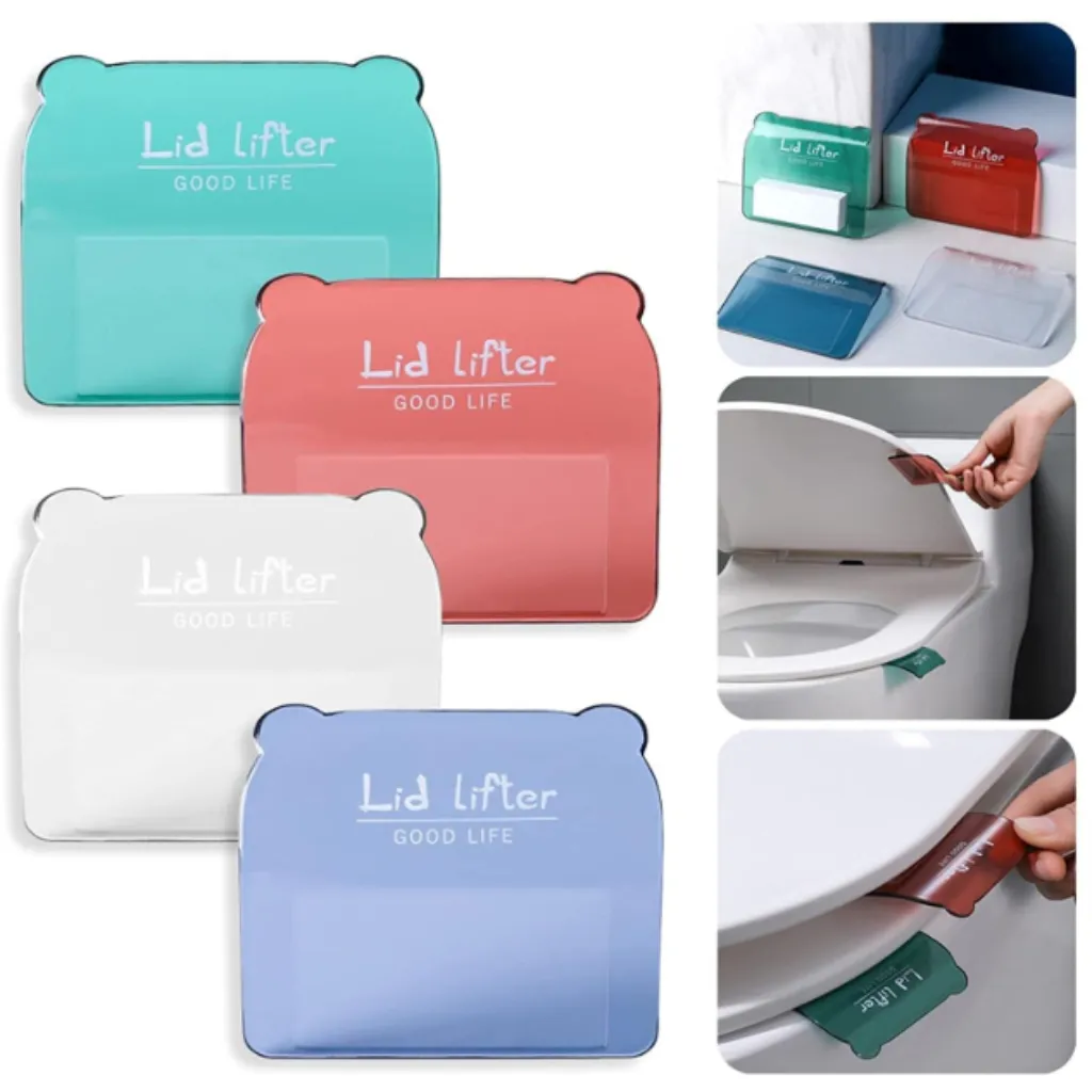Premium 2 Pcs Toilet Seat Lifter – Transparent Hands-Free Hygiene Tool for Bathroom (Random color) - Buy Online at Alikart
