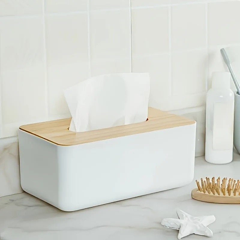 Premium Elegant Plastic Tissue Box – Stylish Desktop Tissue Organizer with Lid - Buy Online at Alikart