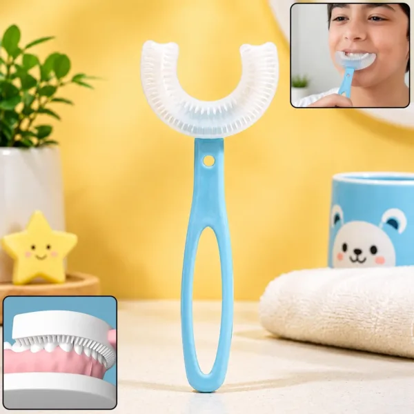Kids U-Shaped Toothbrush – Gentle Cleaning for Toddlers | Mini Bubbles