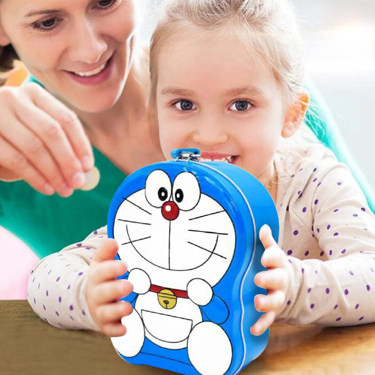 Premium Cartoon Character Piggy Bank – Kids Metal Coin Box | Gamevana - Buy Online at Alikart