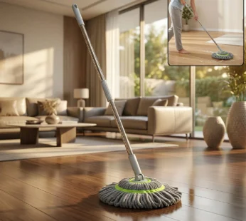 360° Spin Mop – Adjustable Handle & Microfiber Head for Effortless Cleaning
