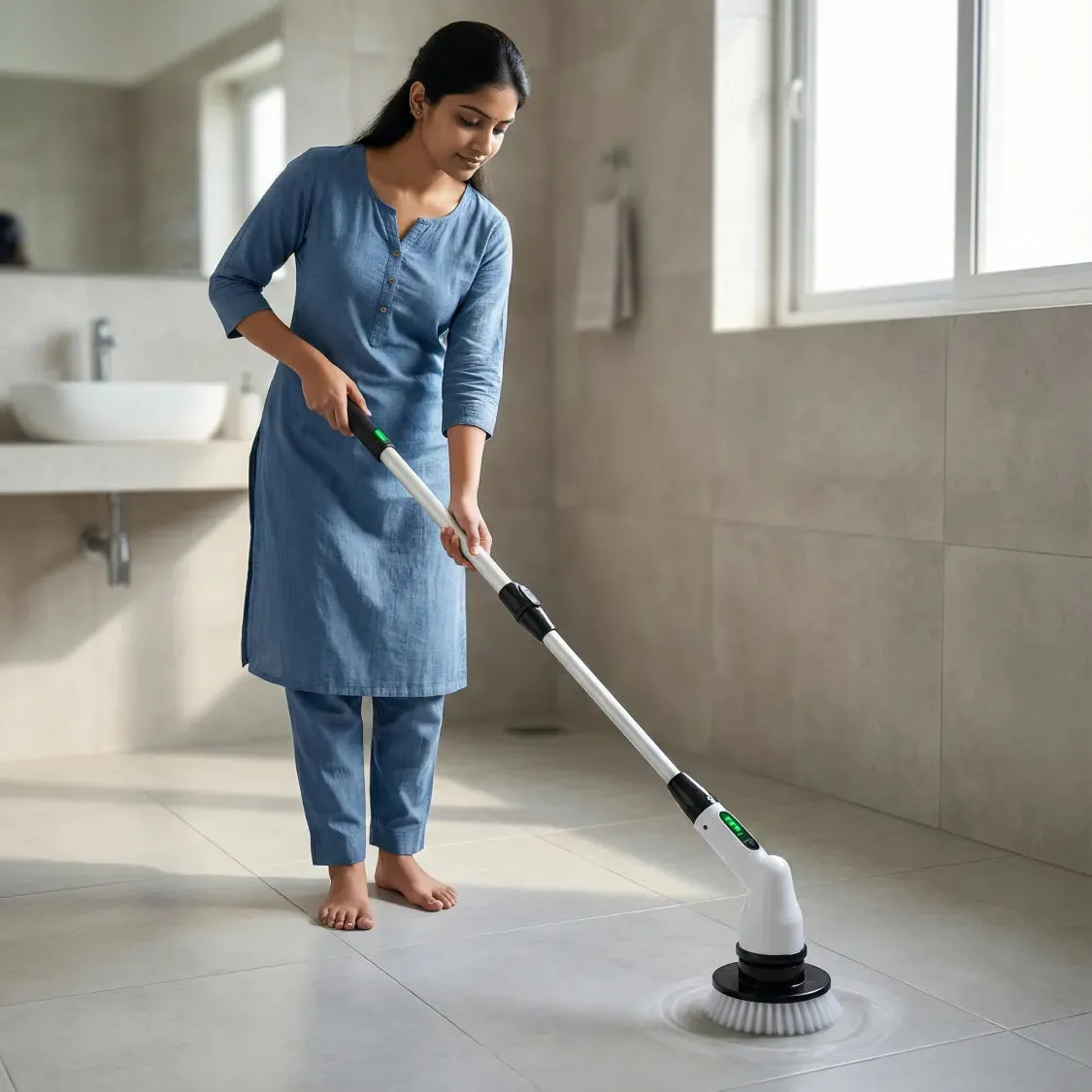 Electric Spin Scrubber Brush – 7-in-1 Cordless Cleaning Tool - Detailed Feature View 2