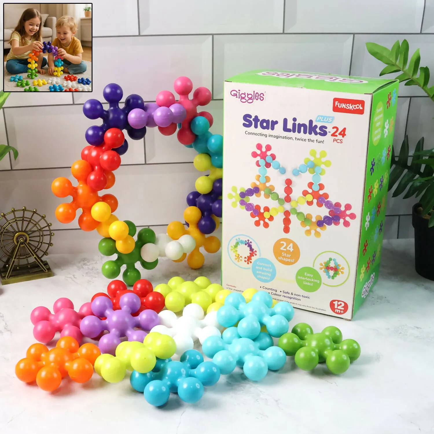 Premium Kids Building Toy – Funskool Star Links Plus 24-Piece Set - Buy Online at Alikart