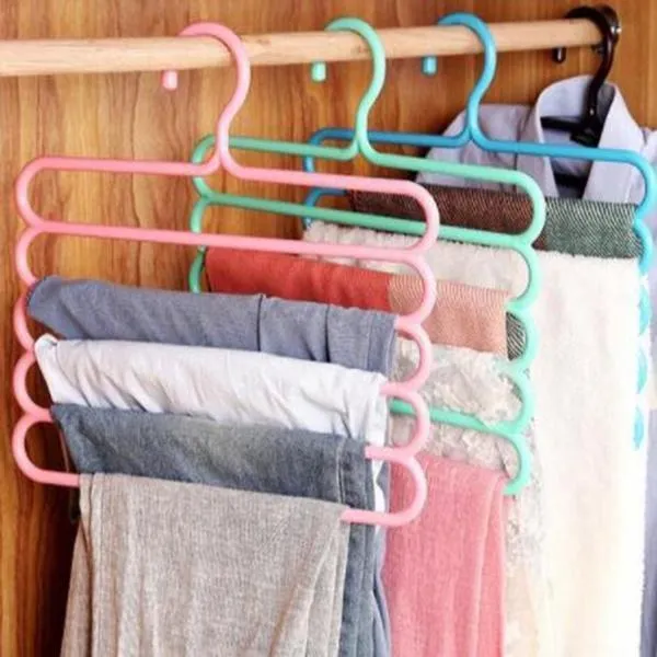 Premium Space Saving Hanger – 5-Layer Multipurpose Plastic | GlimmerHome - Buy Online at Alikart