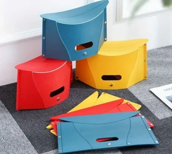 Ultra-Compact Folding Stool – Durable, Lightweight & Portable Seat for Camping, Fishing, Shopping & Travel (Random Color-Pack of 1)