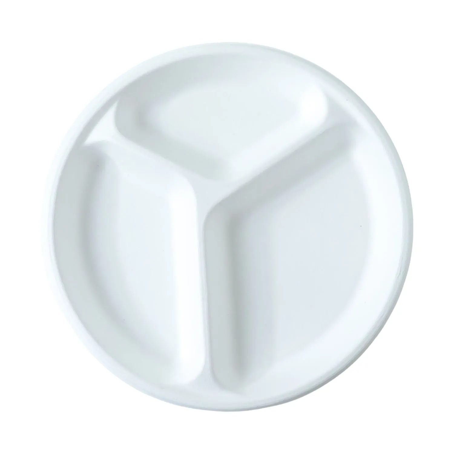 Compostable 10 Inch 3-Compartment Bagasse Plate – Leak-Resistant & Eco-Friendly - Detailed Feature View 4