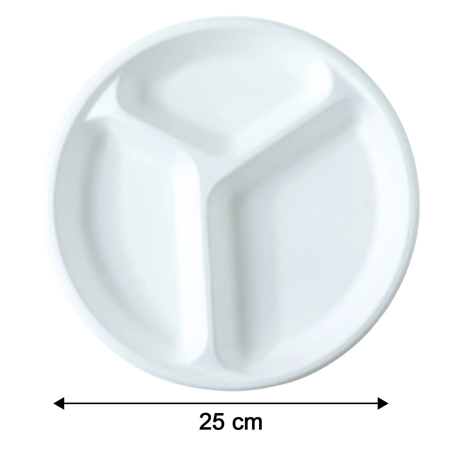 Compostable 10 Inch 3-Compartment Bagasse Plate – Leak-Resistant & Eco-Friendly - Detailed Feature View 5