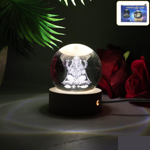 3D Crystal Ball Lamp – Enchanting Night Light & Decor