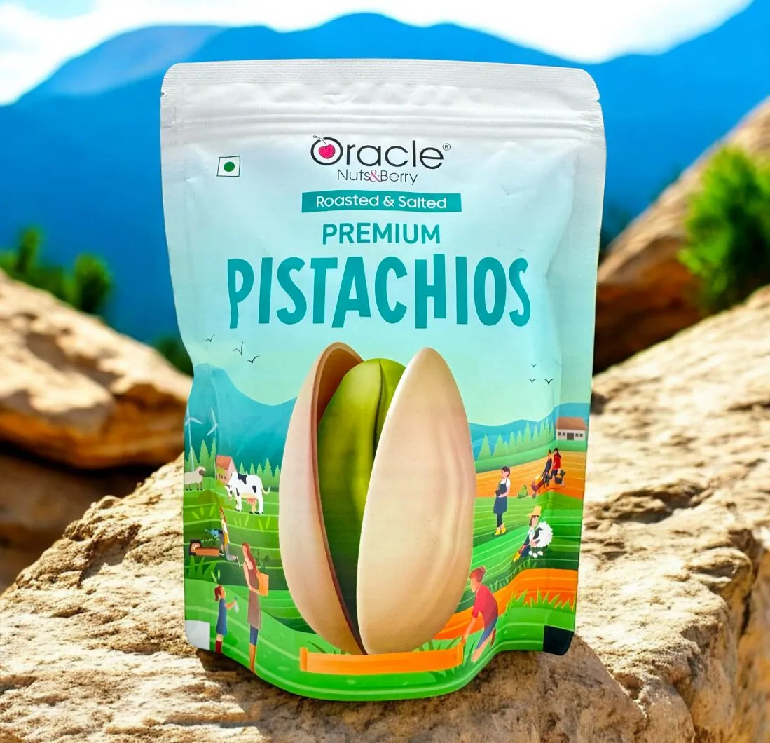 Premium Roasted & Salted Pistachios – Crunchy Healthy Snack 250gm - Buy Online at Alikart